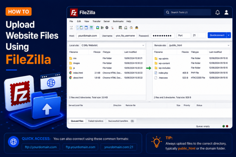 How to Upload Website Files Using FileZilla